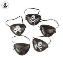Holiday Decoration Costume Performance Plastic Pirate Eye Patch For Makeup & Cosplay - Glossy eye mask - View 2