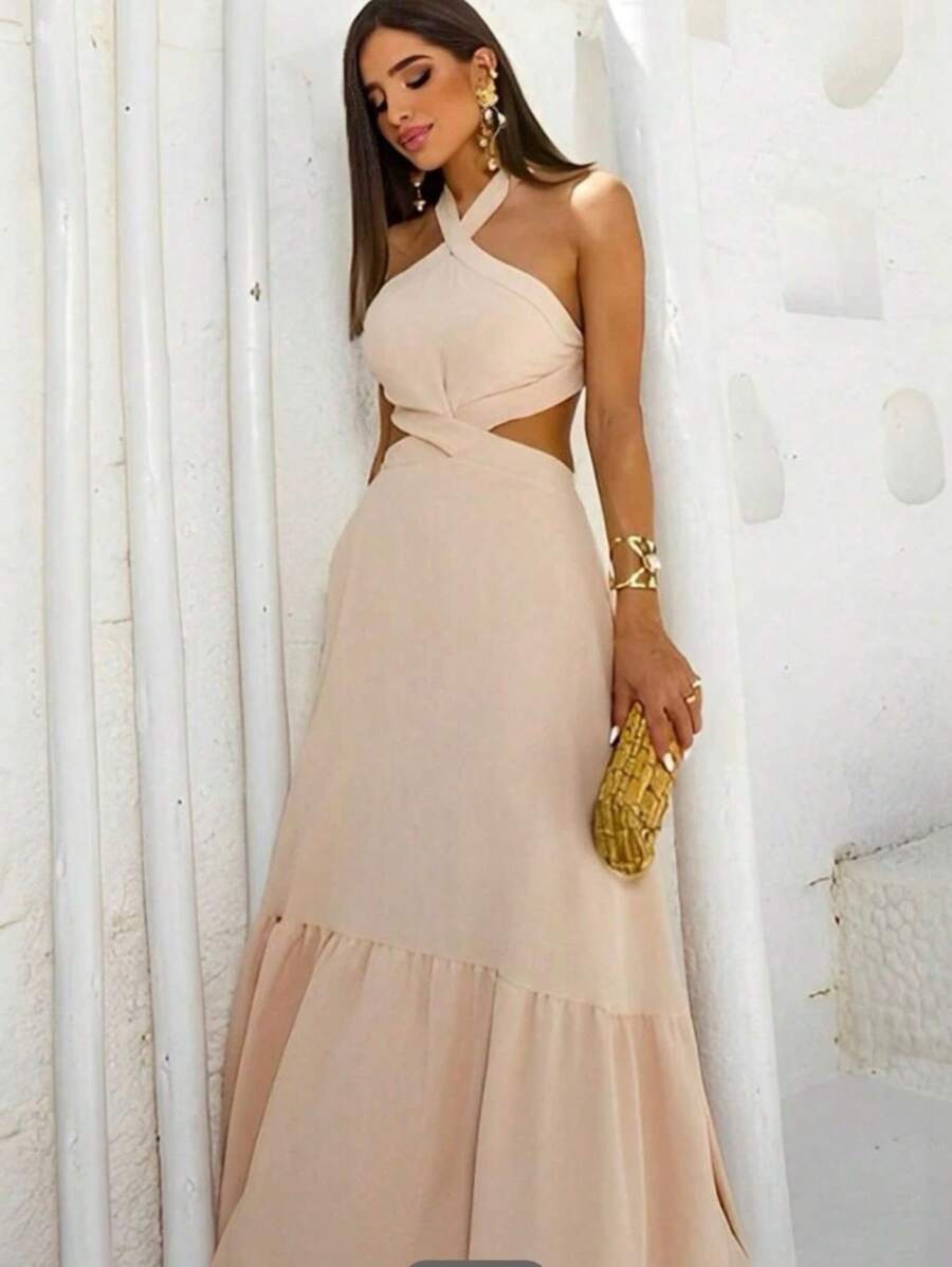 Women Dresses - 米色 - 查看 1