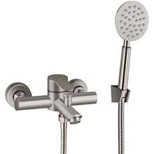 Bathroom Shower Faucet Set with Tub Spout Pressure Balanced Bathtub Shower Faucet Set Shower Head Wall Mounted Rainfall Shower System - Silver - View 1