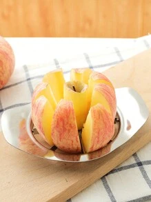 1 Pieza Cortador De Manzanas De Acero Inoxidable - Plateado - Ver 1
