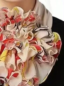 1pc Ladies' New Arrival Printed Multi-Functional Daily Headband Scarf, Various Color Options Valentine's Day - Camel - View 3