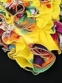 1pc Ladies' Multi-Colored Fashionable Versatile Headband Scarf For Daily Wear,Travel,Festival - Yellow - View 4