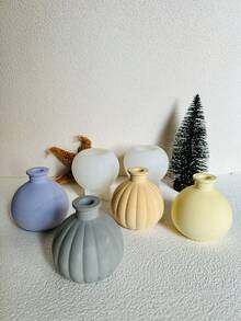 水紋花瓶水泥模具,香薰擴香棒容器石膏模具,大理石花瓶矽膠模具,diy環氧樹脂模具 - 白色 - 查看 11