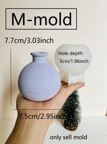 水紋花瓶水泥模具,香薰擴香棒容器石膏模具,大理石花瓶矽膠模具,diy環氧樹脂模具 - 白色 - 查看 5