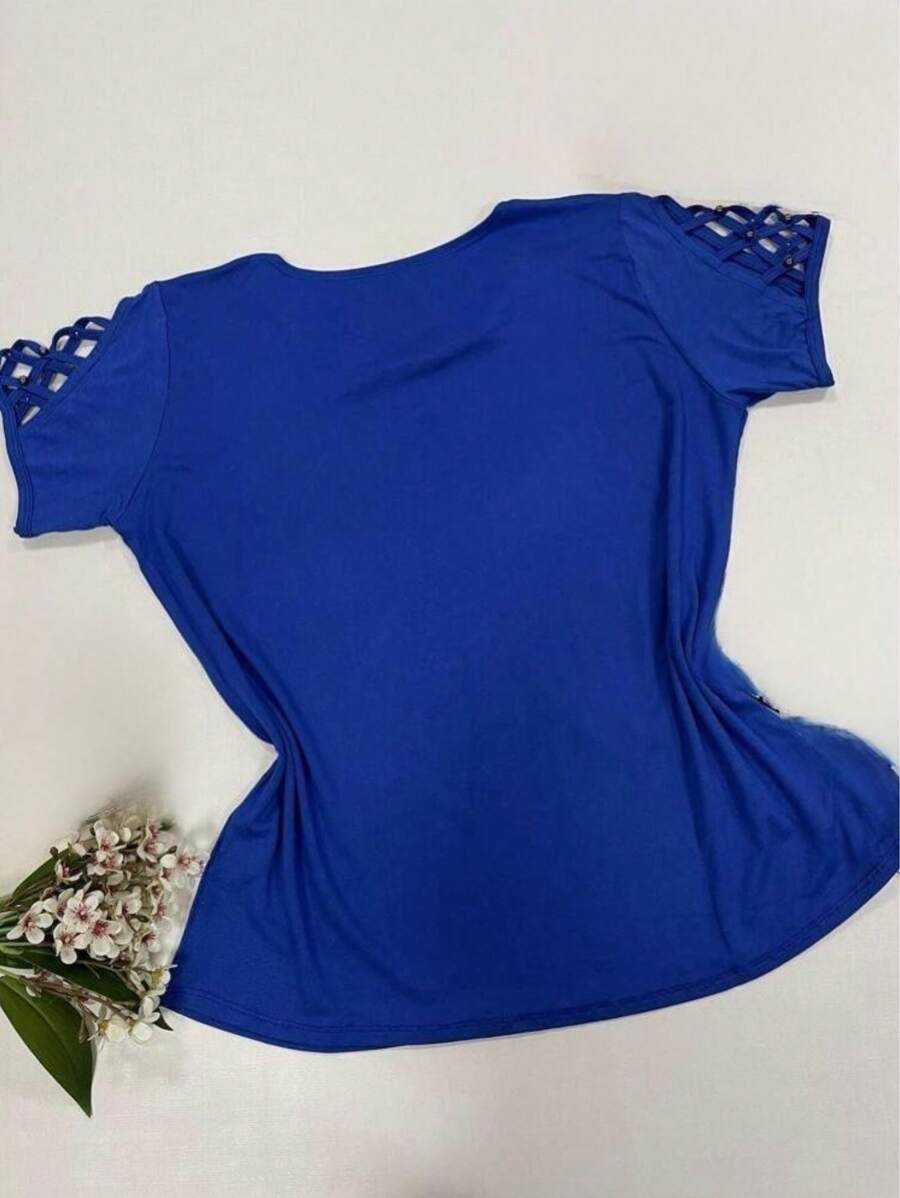 Plus Size T-shirts - Xanh đậm - Xem 1