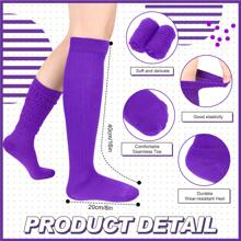 80年代女性霓虹色超長重裝鬆垮襪套裝,全息腰包,護腕,頭帶,適用於瑜伽、跑步、徒步旅行