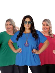 Plus Size Blouses - 冬季色彩多樣 - 查看 1