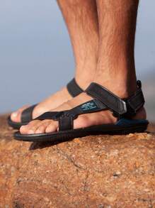 Men Flip Flops & Slides - 黑色 - 查看 1