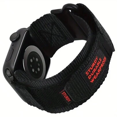 編織設計運動錶帶，適用於Apple Watch Series 9/8/7/6/5/4/3/2/1/SE Apple Watch Ultra 2，野路徑尼龍運動錶帶織紋設計49MM，42MM，44MM，45MM，38MM，40MM，41MM。堅固的尼龍扣環男女時尚通用手帶替換品