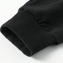 Cartoon Anime Eyes Printed Fashionable Loose Fit Round Neck Sweatshirt For Couples - Black - View 5