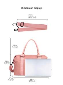 LEQUEEN 1 pieza Bolsa de pañales con estampado de letra - Rosa - Ver 7