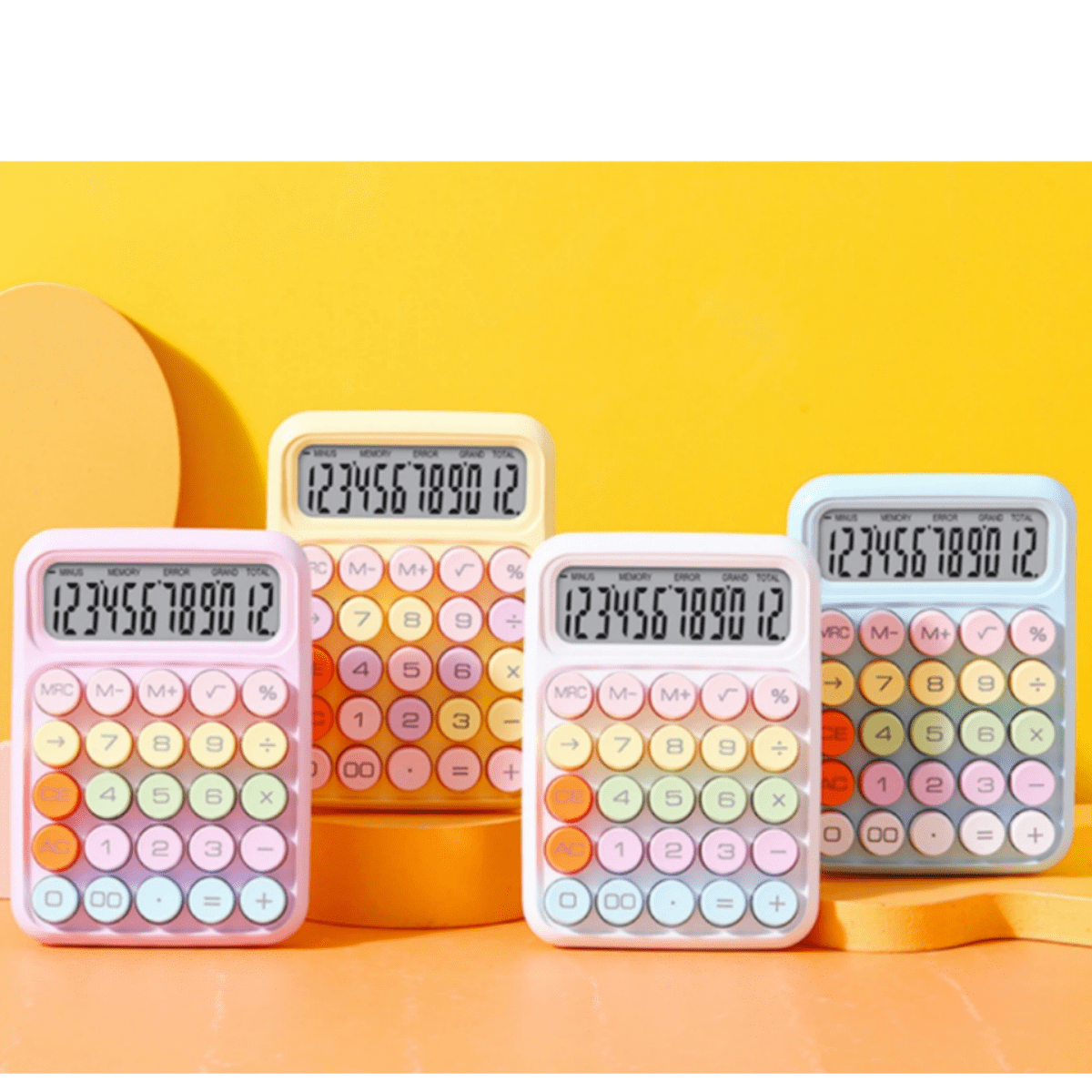 High end mechanical keyboard style calculator 12 digits portable