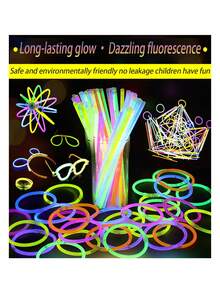 100pcs/barrel Random Color Glow Sticks - Random Color - View 1