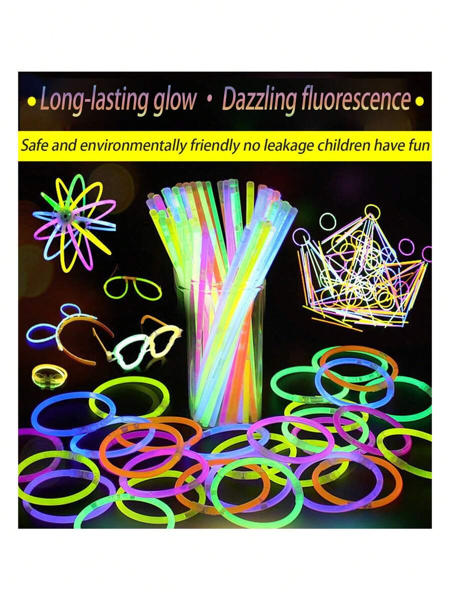 100pcs/barrel Random Color Glow Sticks - Random Color - View 1
