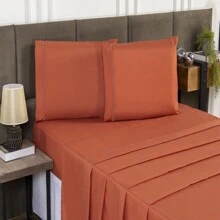 Sheet Sets With Pillowcases - 亮橙色 - 查看 1