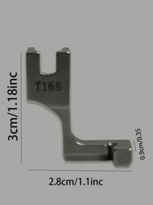 (1入組)t168單頭拉鍊壓腳,工業縫紉機單邊隱藏拉鍊壓腳,工業全鋼壓腳。 - 1套(1pcs) - 查看 2