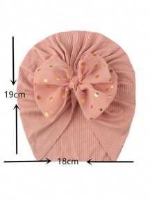 Baby Butterfly Sparkle Turban Headwrap, Kids' Bow Knot Headband Cap, Infant Hat - Coral Pink - View 3