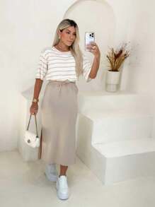 Women Two-piece Outfits - Màu be - Xem 1
