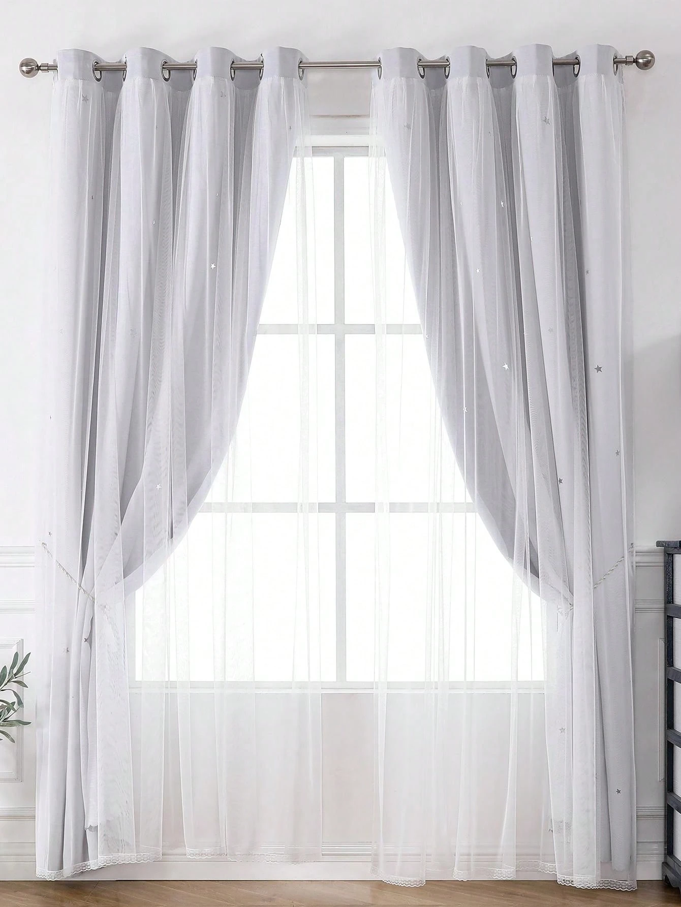 Cortinas De Caballos Moradas Para Guardería O Dormitorio Infantil