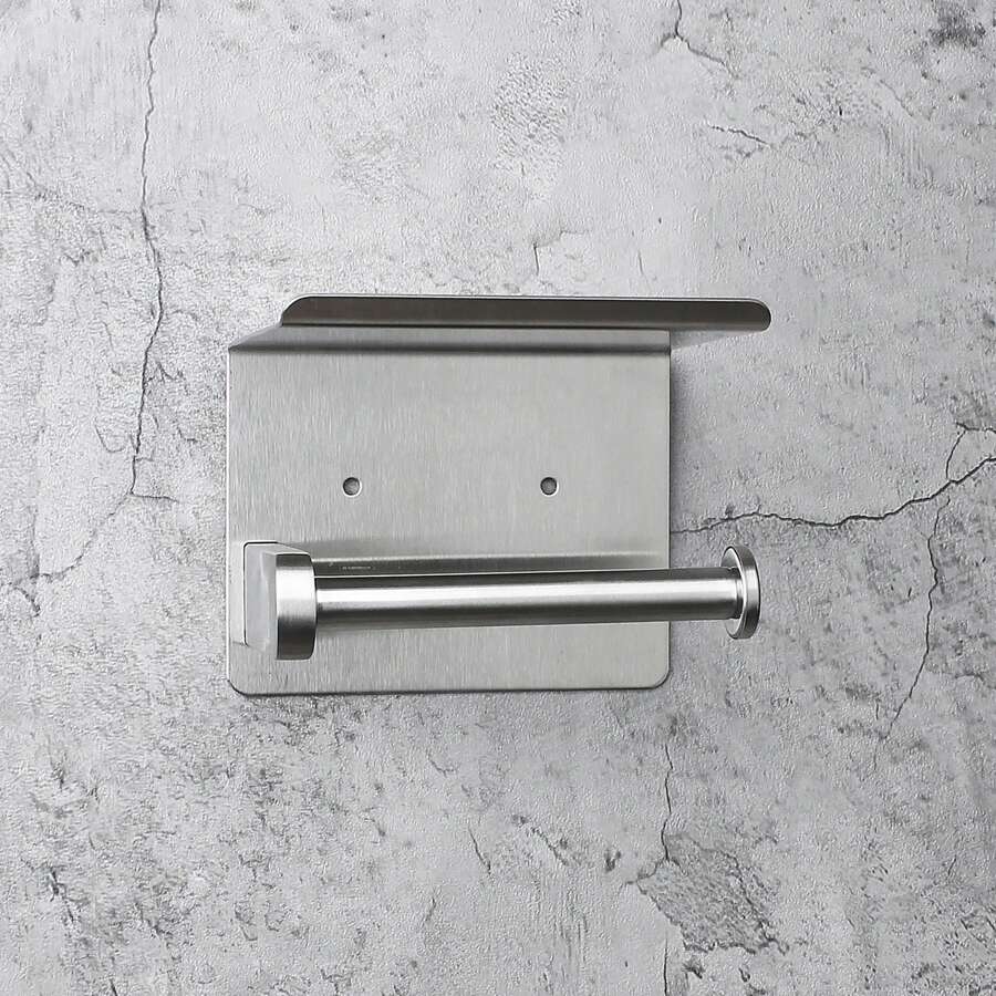 1 件不銹鋼衛生紙架,銀色