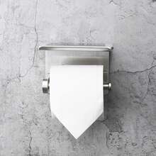 1 件不銹鋼衛生紙架,銀色