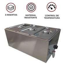 Shorbull 3 Compartment Electric Bain-Marie - Grey - View 3