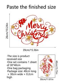 1pc Merry Decal Sticker For Window Glass Decoration,Stickers,Wall Decal, Vinyl Decal For Home Decorations,Spring Decoration Items Refresh Your Home,Rama Decoration Stickers - Multicolor - View 6