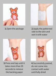 1入組日出和海浪彩色防水暫時性刺青貼紙適用於女性和男性,非常適合手、臂、胸部、鎖骨等部位 - 彩色 - 查看 4