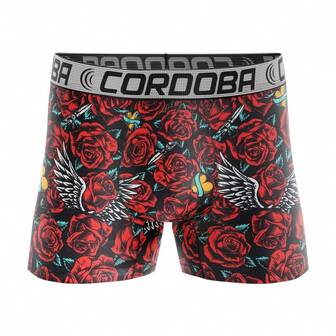Cueca Boxer Estampada de Microfibra Cordoba