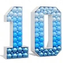 馬賽克數字氣球裝飾,氣球馬賽克框數字0-9,diy燈光招牌數字,適用於派對裝飾,週年慶祝活動裝飾,生日派對裝飾 - 3.28英尺/100厘米 - 查看 4