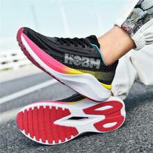 男士低筒跑步鞋碳板網布鞋底透氣減震輕便戶外運動運動鞋
