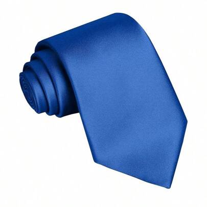 1pc Men's Solid Color Tie, 8cm Width, Formal Business/Wedding Necktie Casual Men Necktie
