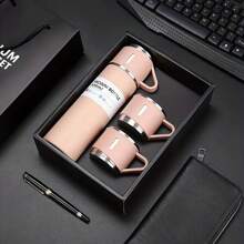 1 套不锈钢保温杯，带礼盒套装，双层防漏保温水瓶，可长时间保持冷热饮品，适合骑自行车、背包旅行、办公室或汽车、学校、派对、露营、旅行配件返校 - 粉紅色套裝 - 查看 6