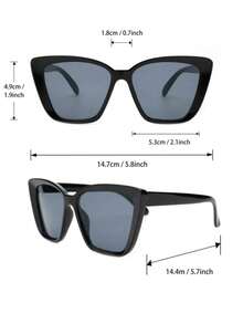 1 件装新款时尚女士猫眼时尚眼镜，适合潮流街拍、派对、约会