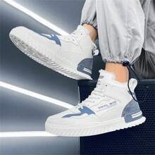 Chaussures D'hiver Pour Hommes Montantes Blanches Sneakers Chaussures De Sport En Plein Air Épaisseur Gardez La Chaleur Chaussures Décontractées