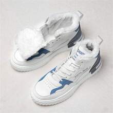 Chaussures D'hiver Pour Hommes Montantes Blanches Sneakers Chaussures De Sport En Plein Air Épaisseur Gardez La Chaleur Chaussures Décontractées