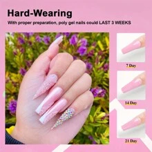 2色uv凝膠指甲油,適用於沙龍指甲和家庭diy指甲藝術,非常適合送給女士的閃亮指甲藝術美甲diy沙龍女性禮物 - 白色 - 查看 6