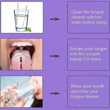 1個不銹鋼成人專用舌刮器,u形舌頭清潔器,用於口氣清新,口腔衛生保健工具,口氣清新劑,口腔日常護理產品
