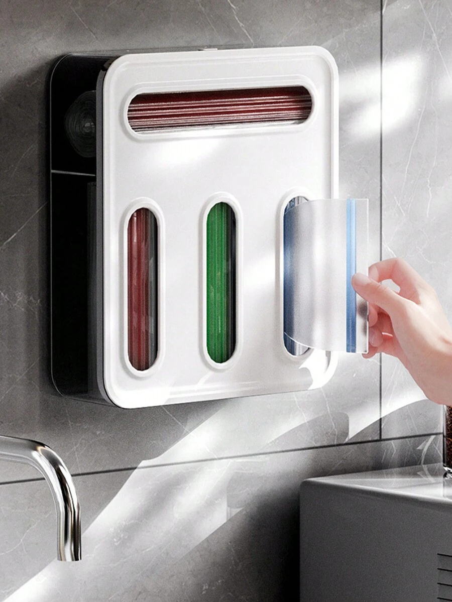 1個大密封收納盒用於袋子、食物、多用途、零痕跡、保鮮、收納盒 - 透灰白蓋 - 查看 1