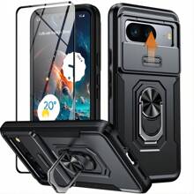 1 Miếng Google Điểm ảnh 8 Toàn cơ thể Bảo vệ Ốp lưng & bao da điện thoại Với 1 Miếng Kính cường lực Bảo vệ màn hình Và Nhân Kim loại Đứng - màu đen - Xem 1
