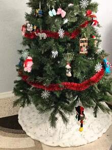 1入聖誕樹裙,卡通印花聖誕裝飾工藝品 - 彩色 - 查看 6