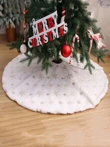 1入聖誕樹裙,卡通印花聖誕裝飾工藝品 - 彩色 - 查看 5