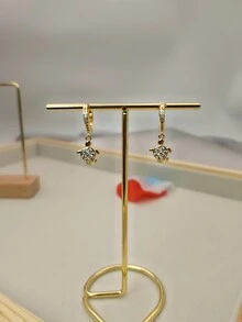 一对复古夸张个性化白色海龟造型耳钉，女款铜质耳钉，适合女性佩戴，节日礼物