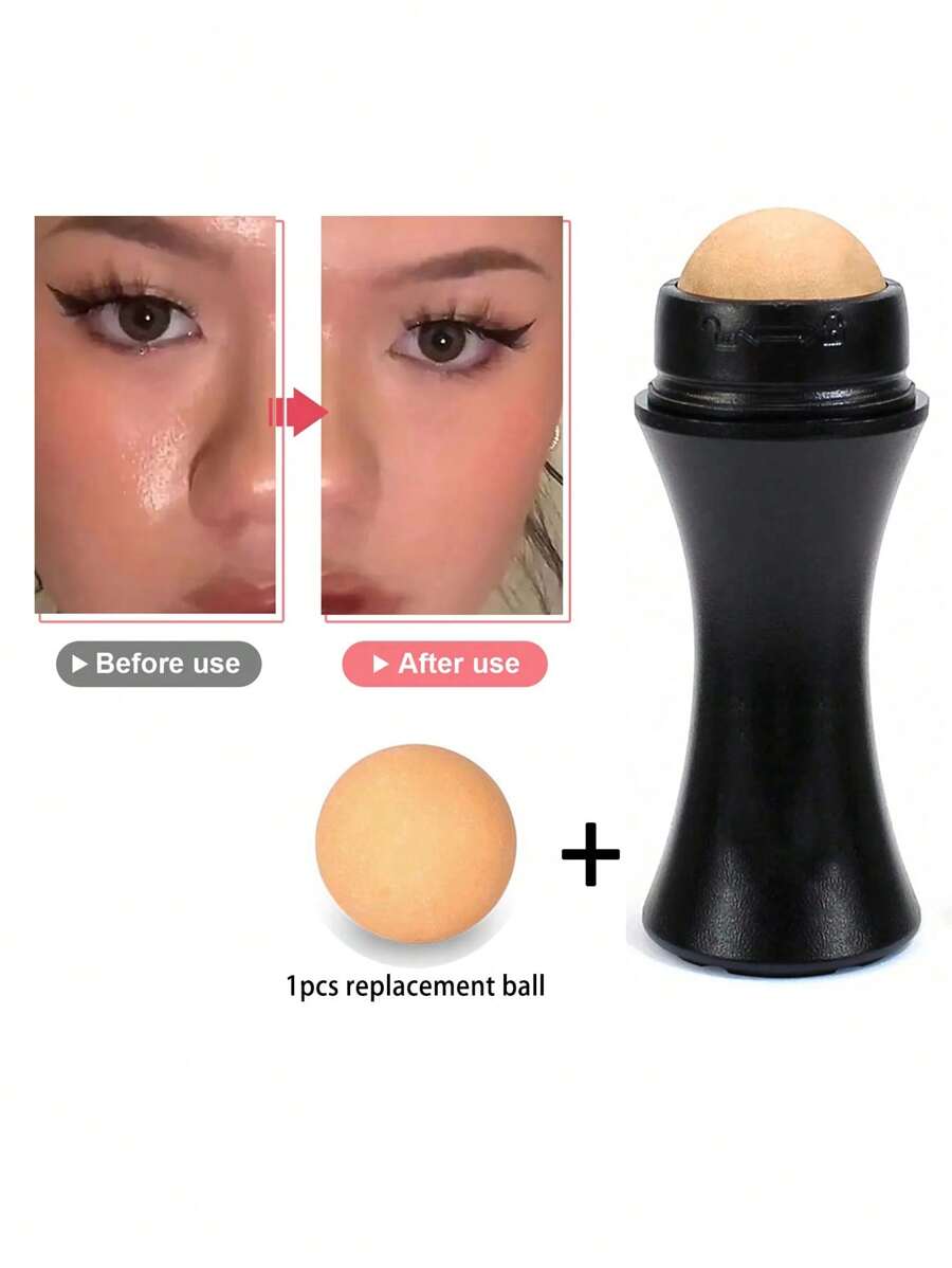臉部按摩滾輪,1入組火山岩吸油石滾輪,迷你可重複使用油控天然石頭臉部工具,臉部清潔和收縮毛孔的臉部護膚工具,適用於臉部化妝,女性在家或旅途中按摩美容配件,護膚,房間裝飾,家居裝飾,臥室裝飾,浴室,聖誕禮物,浴室裝飾,旅行,旅遊用品,婚禮,聖誕派對,媽媽禮物,家庭,房間,房屋裝飾,聖誕禮物,給媽媽的禮物,生日禮物,粉色房間裝飾,客廳裝飾,臥室,男性禮物,爸爸禮物,蘑菇,新年,母親,配件,給爸爸的禮物,朋友,有趣禮物 - 黑色 - 查看 1