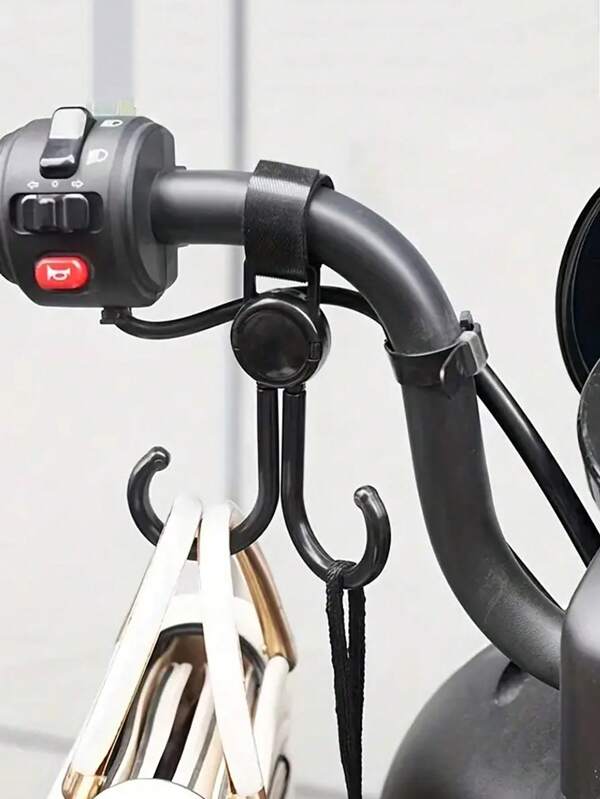 1 pieza Gancho eléctrico giratorio para bicicleta con carga, gancho de almacenamiento multifuncional de doble gancho