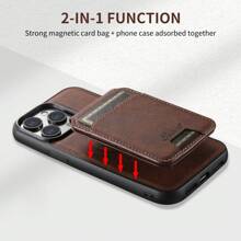 Suteni 2-In-1 PU Leather Detachable Wallet Phone Case With Card Slot, Compatible With MagSafe Wireless Charging Compatible With IPhone 17 Pro Max, 17 Air, 16, 15 Plus, 14, 13, 12, 11, Galaxy S25 Ultra, S24, S23, S22, Note 20, Pixel 10 Pro XL, 9, 8A, 7 Waterproof Shockproof Anti-Fall Scratch Resistant