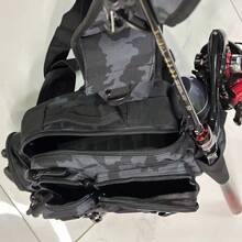 1pc New Design Grey Lure Bag, Multifunctional Shoulder Fishing Bag With Waterproof And Storage Function. Suitable For Outdoor Activities - Dark Grey - View 10