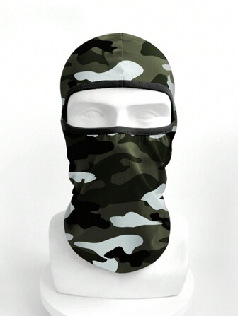 1pc Camouflage Balaclava Hat For All Seasons, Outdoor Forest Camo Hunting & Photography Full Face Mask