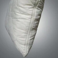 1個記憶海綿枕頭,配有聚酯纖維布套和可調節高度,適用於臥室家居使用 - 白色 - 查看 3