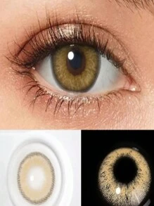 Pupilentes Contact Lenses Gleam Hazel Cafe With Case Annual Duration - Coffee Brown - View 1